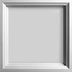 A white square frame with a black border.
