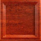 A wooden frame with a picture of the top.